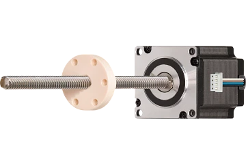 drylin® lead screw assemblies with motors, stranded wires with JST connector, NEMA23