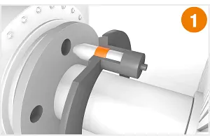 Plain bearing in the rotor lock