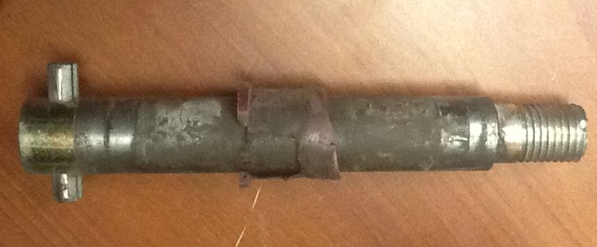 Corroded zinc shafting