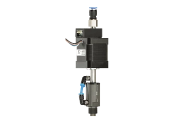 Pneumatic rotary feed-through with suction lifter