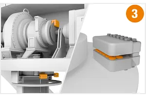 iglidur bar stock plates in azimuth brakes