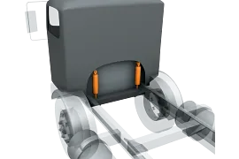 Plain bearing in the driver's cabin