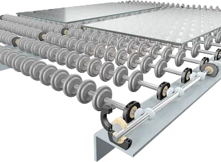 Quick-release bearings in glass production