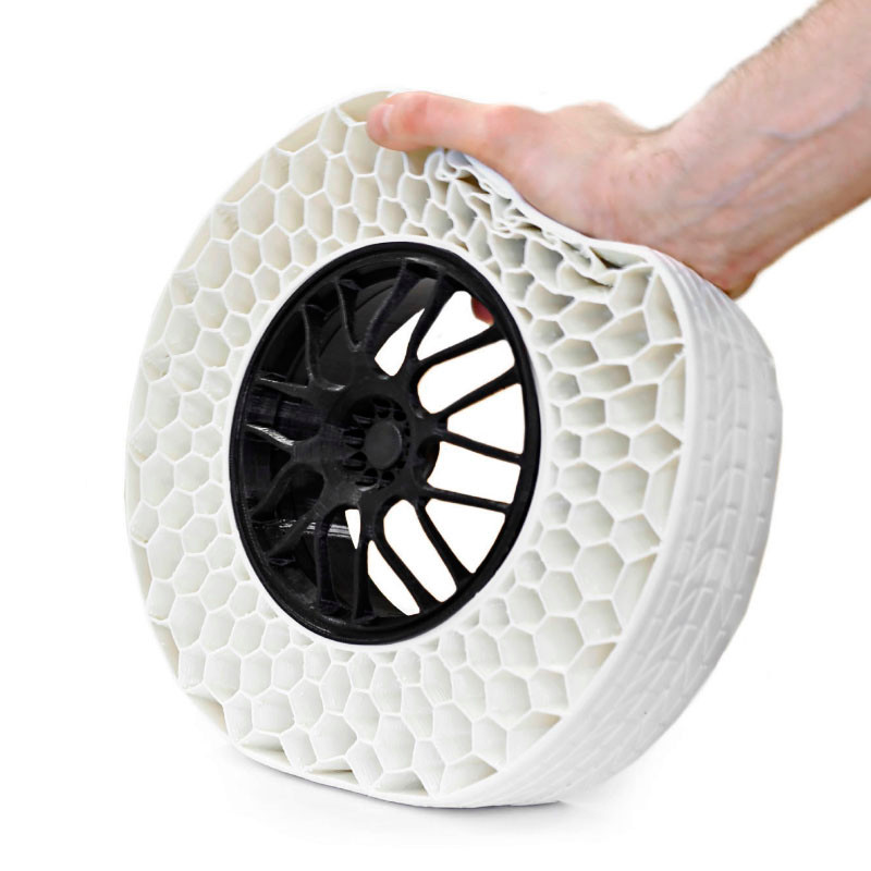 3D Printing material TPU used in place of rubber for a tire