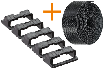 Cable Clip with Hook and Loop Fastener