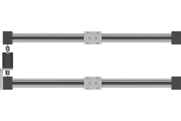 drylin ZLW-1040-B toothed belt double axis with stepper motor