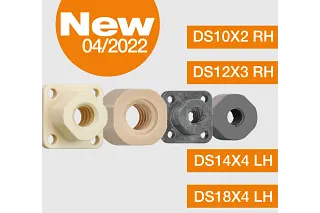 Injection moulded lead screw nuts