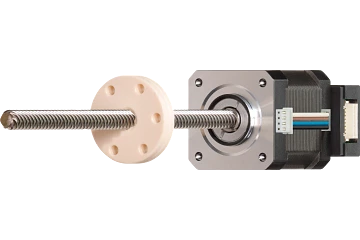 drylin® lead screw assemblies with motors, stranded wires with JST connector and encoder, NEMA17