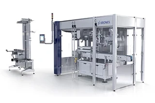 Aluminum belt guide rollers in Krones labelling machine