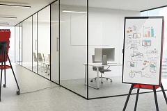 Rotating flipchart furniture application