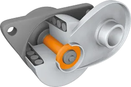 Plain bearing in belt tensioner