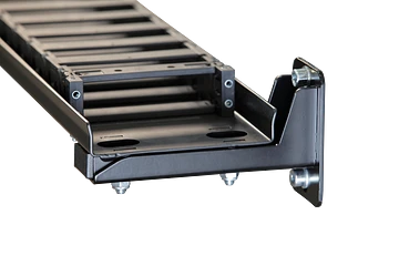 Steel support tray for energy chains