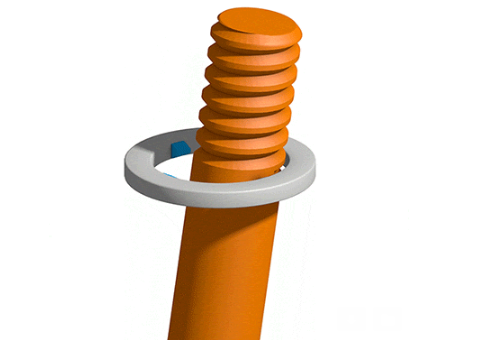 Visual of a thread pattern being carved into a lead screw