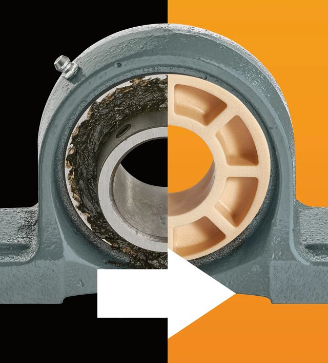 Difference between metal and plastic pillow block bearing