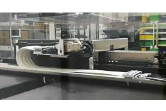 e-skin flat in use in a linear system with air bearings